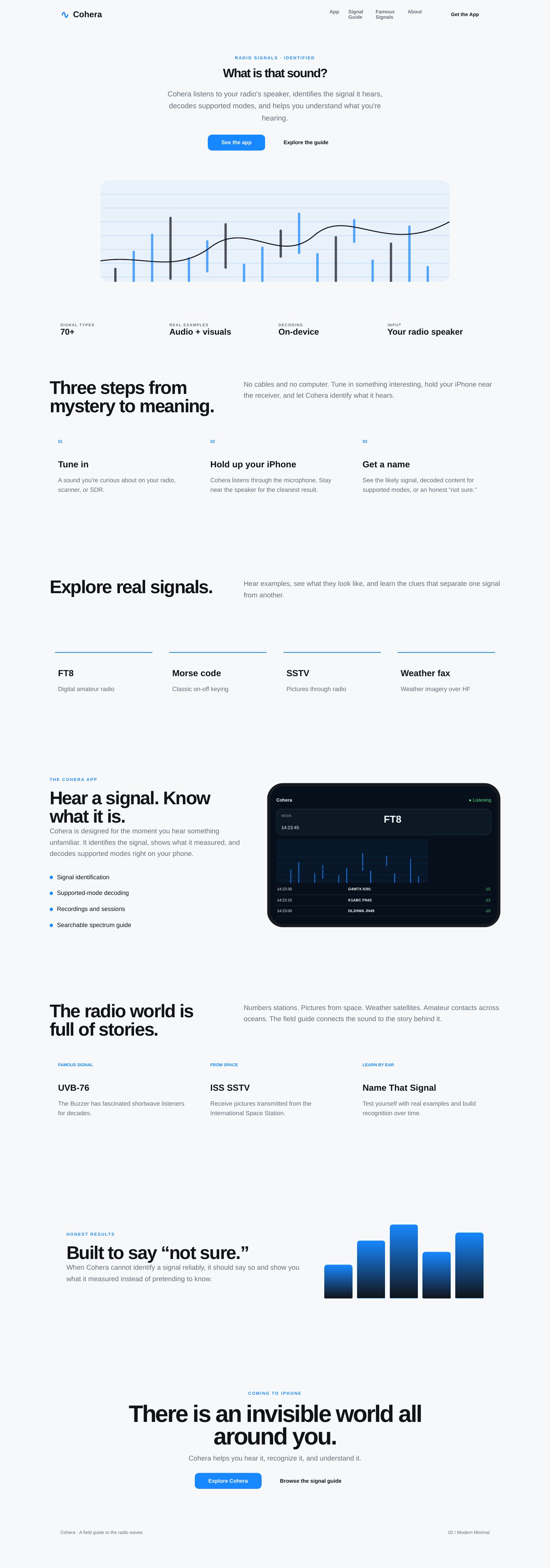 Full-page Cohera concept: Modern Minimal