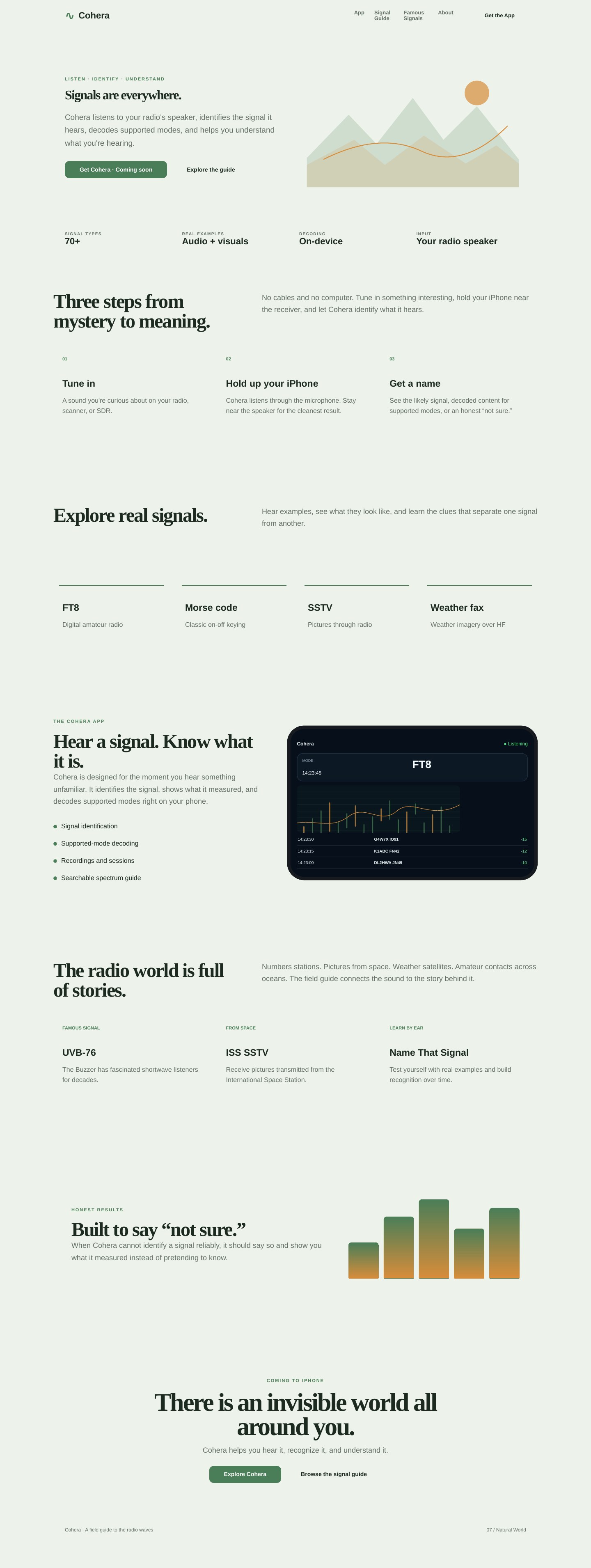 Full-page Cohera concept: Natural World