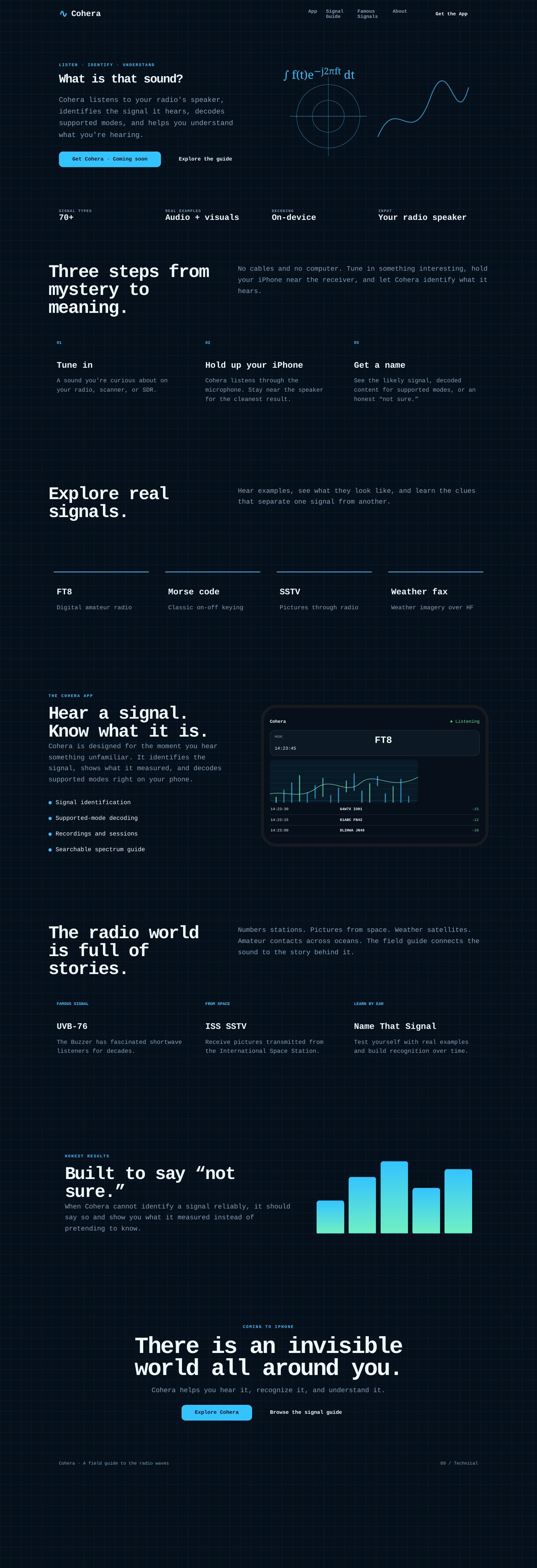 Full-page Cohera concept: Technical