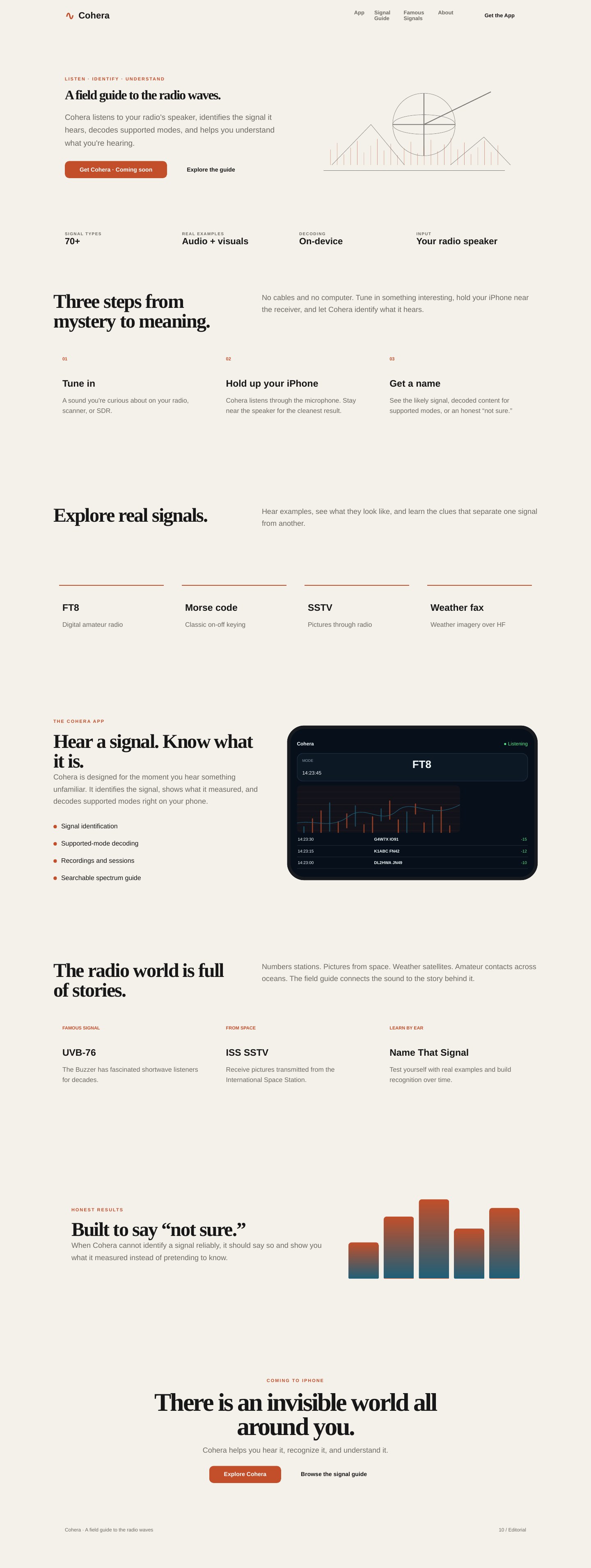 Full-page Cohera concept: Editorial