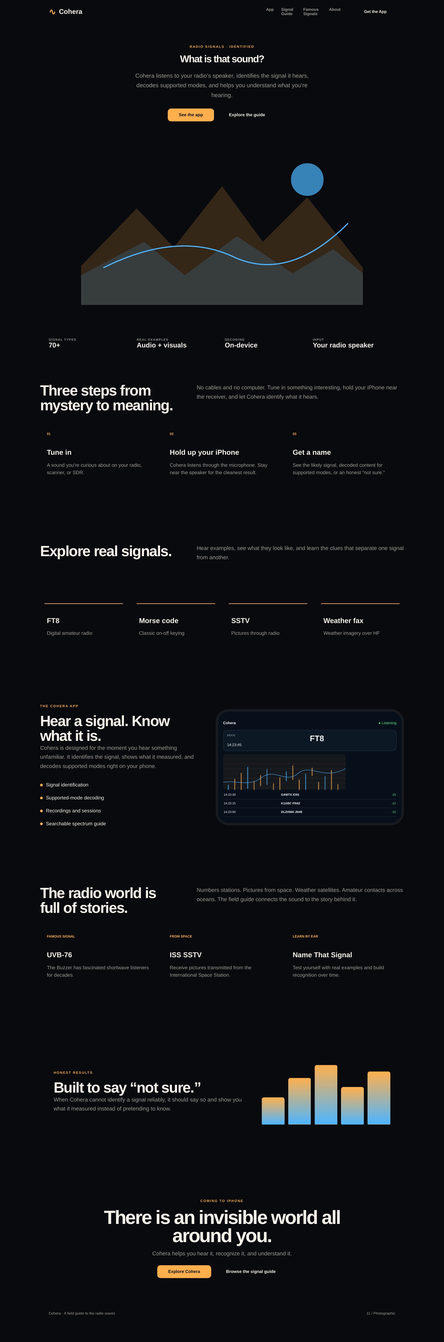 Full-page Cohera concept: Photographic