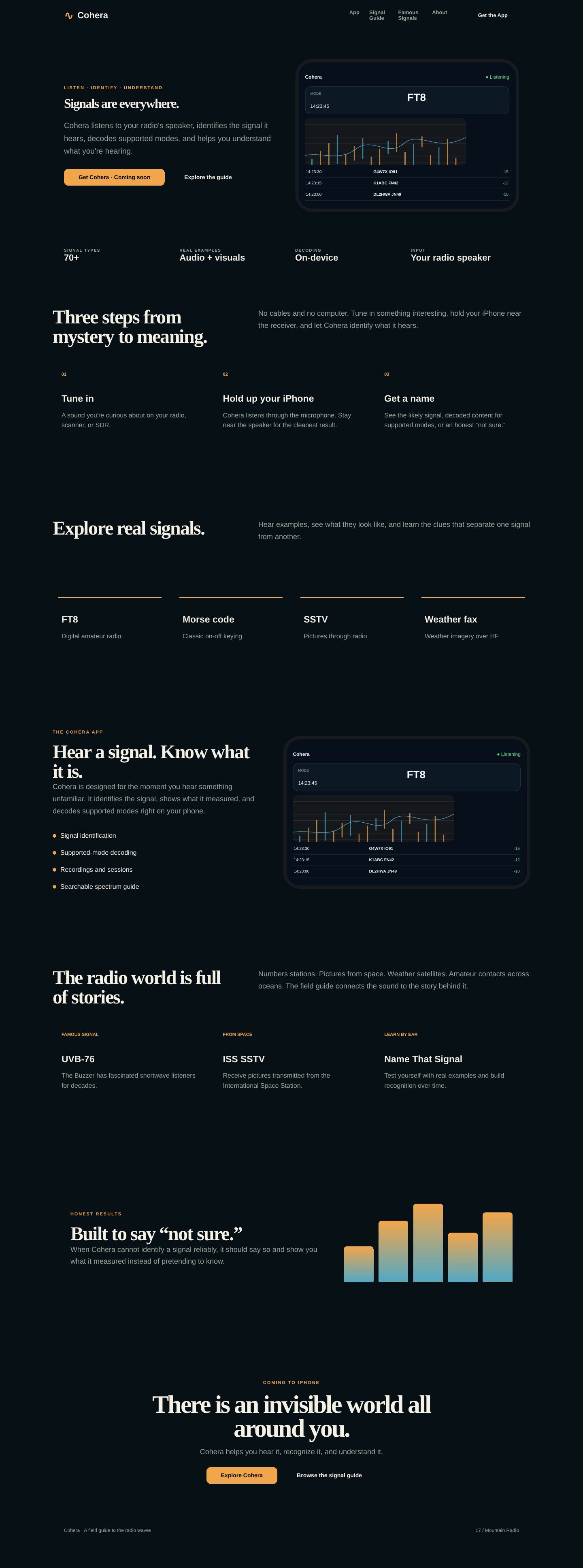 Full-page Cohera concept: Mountain Radio