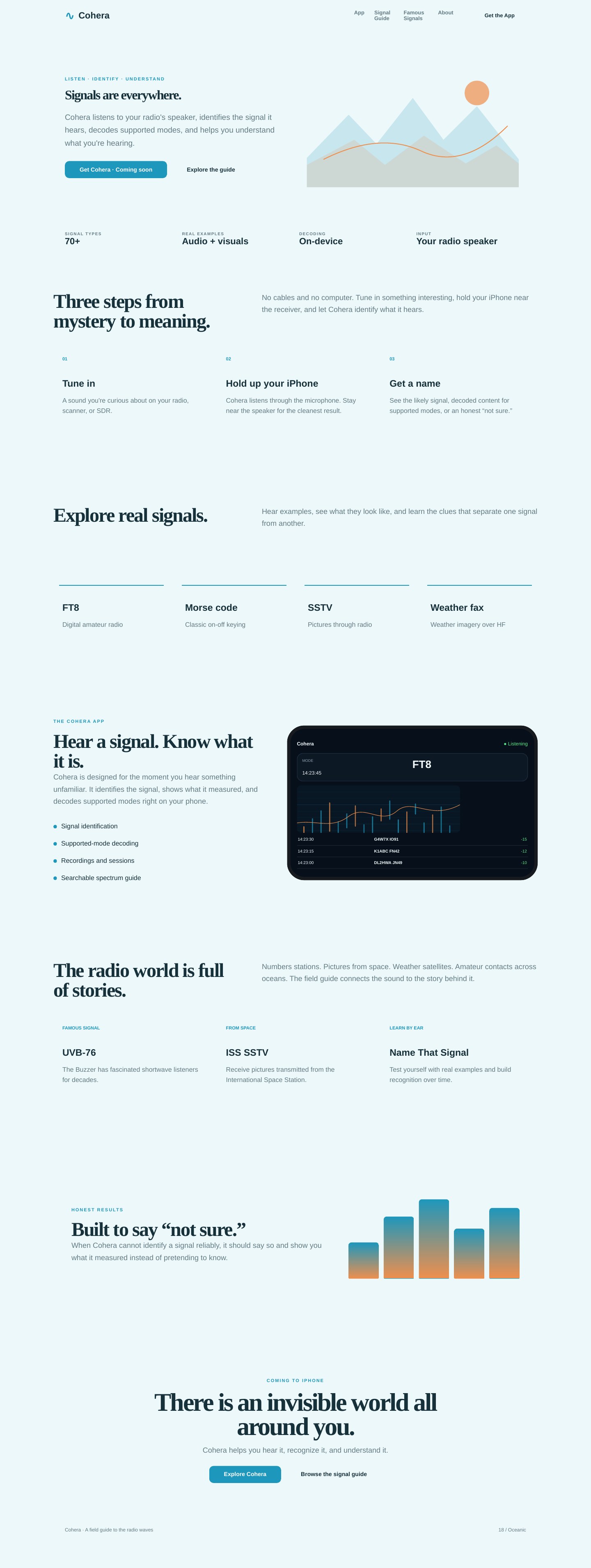 Full-page Cohera concept: Oceanic