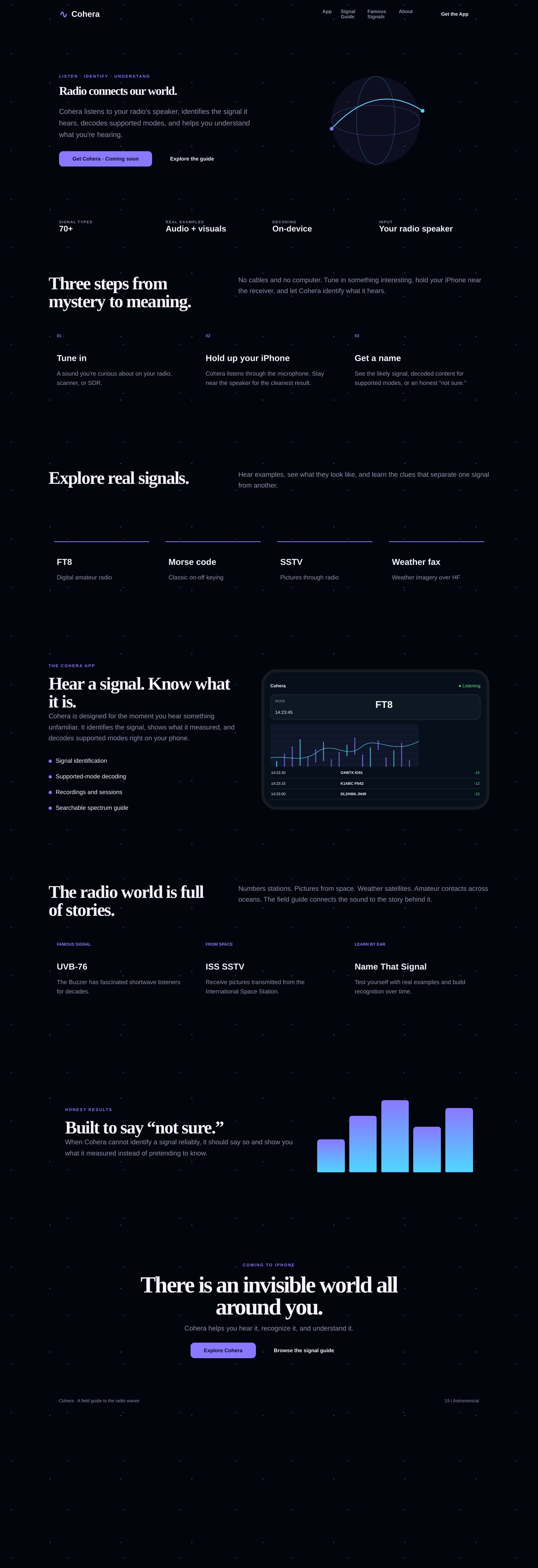 Full-page Cohera concept: Astronomical