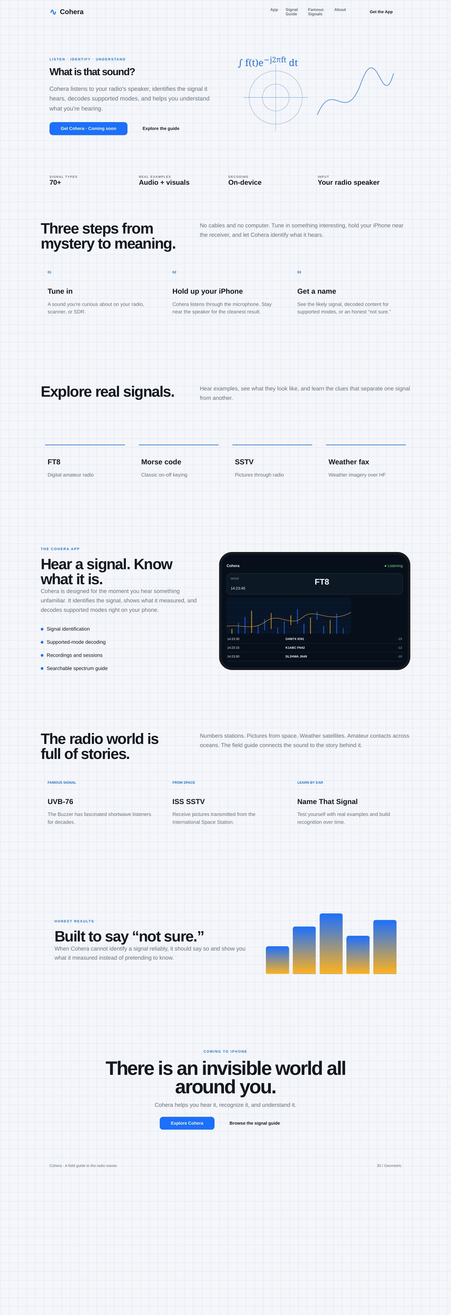 Full-page Cohera concept: Geometric