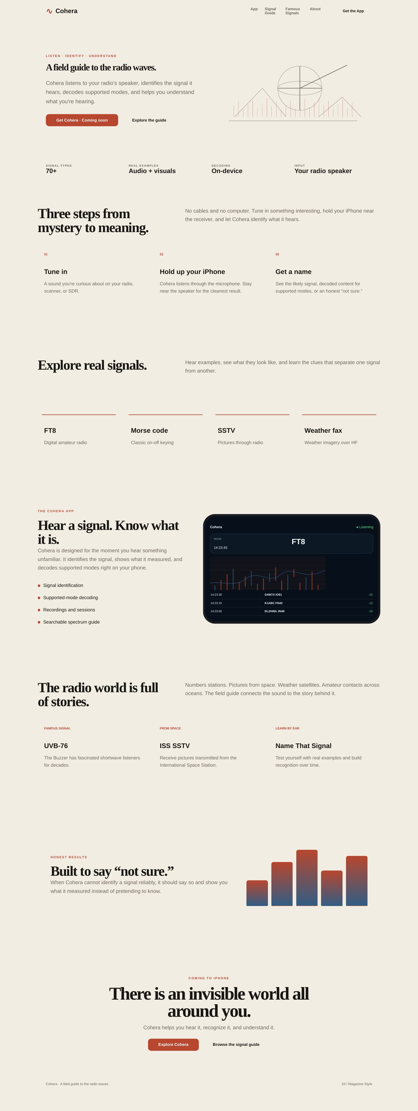 Full-page Cohera concept: Magazine Style
