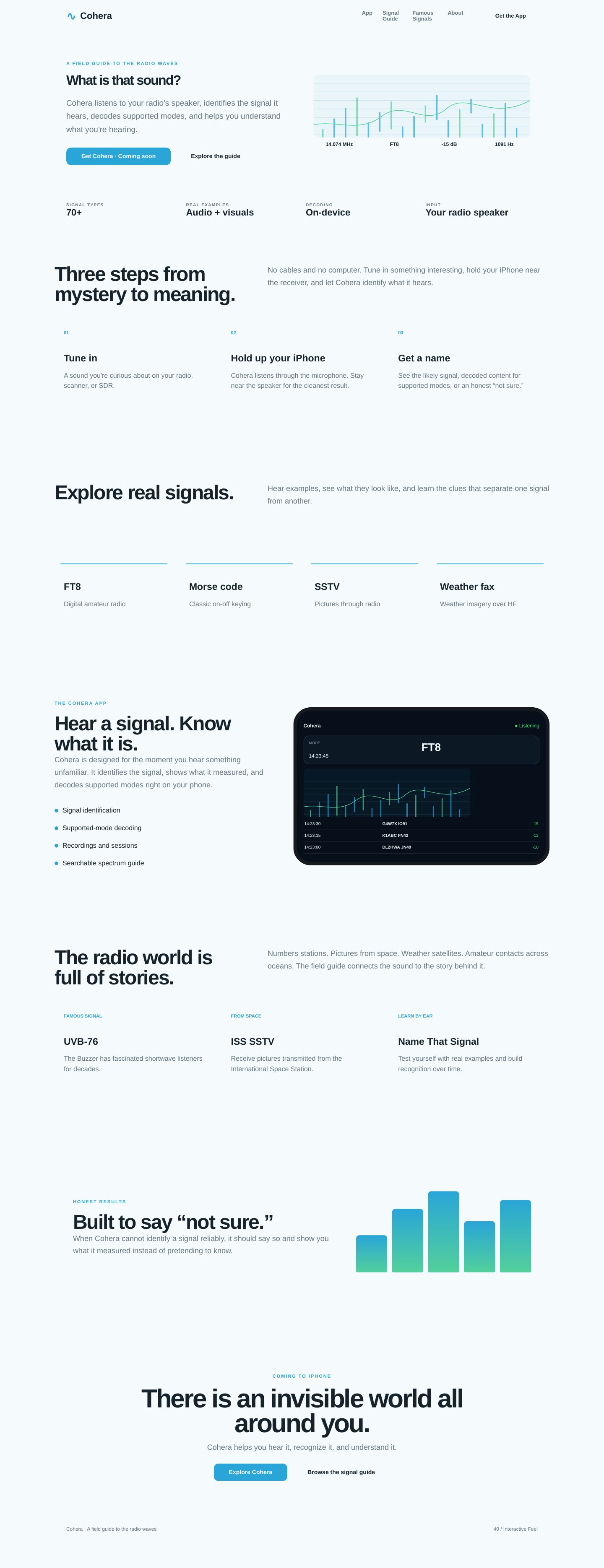 Full-page Cohera concept: Interactive Feel